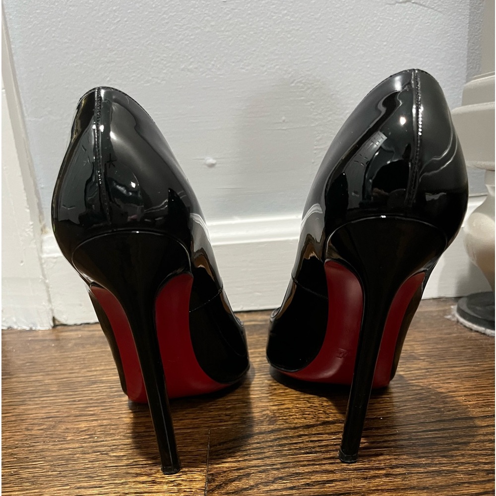 Christian Louboutin Black Patent Leather Piagalle 38 - Picture 8 of 8